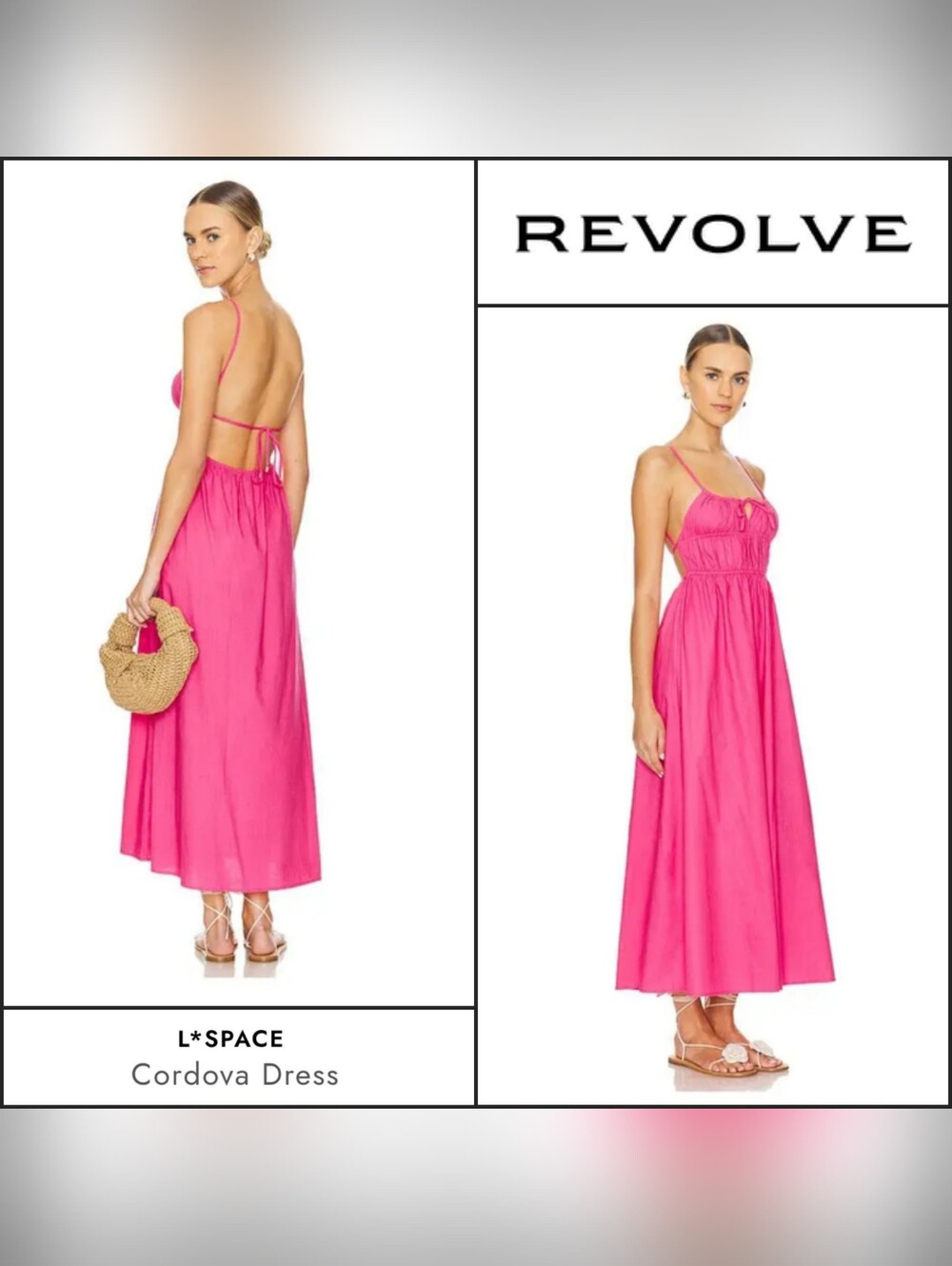 REVOLVE l*space Fuchsia Pink Maxi Sundress Small.  Like New